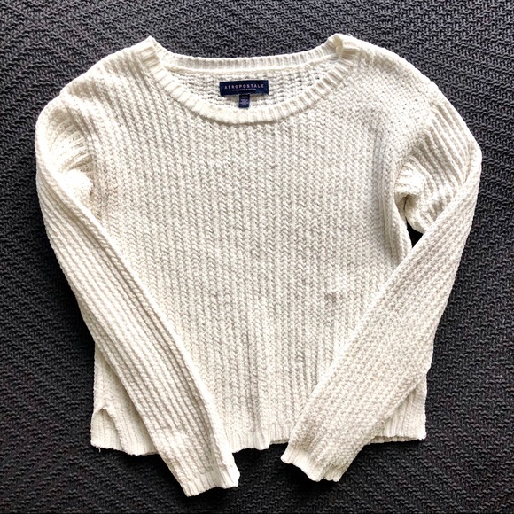 Aeropostale Sweaters - *LIKE NEW* White Chunky Knit Sweater